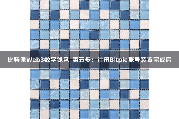 比特派Web3数字钱包  第五步：注册Bitpie账号装置完成后