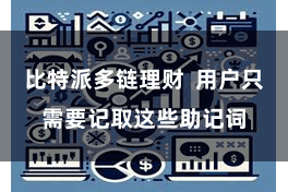 比特派多链理财  用户只需要记取这些助记词